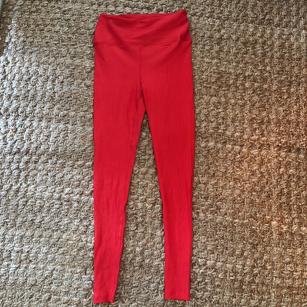 Red leggings